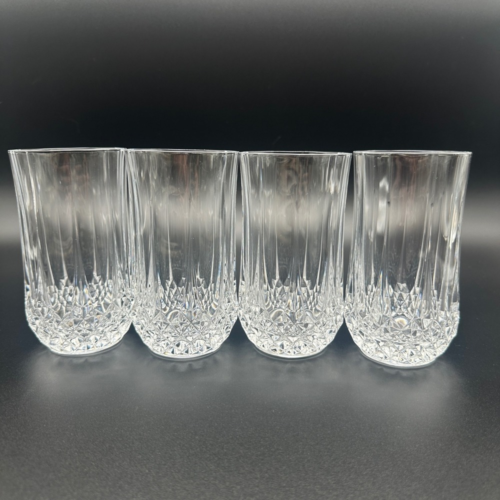 Cristal d Arques Longchamp Highball Glasses Vintage Lead Crystal Set of 4